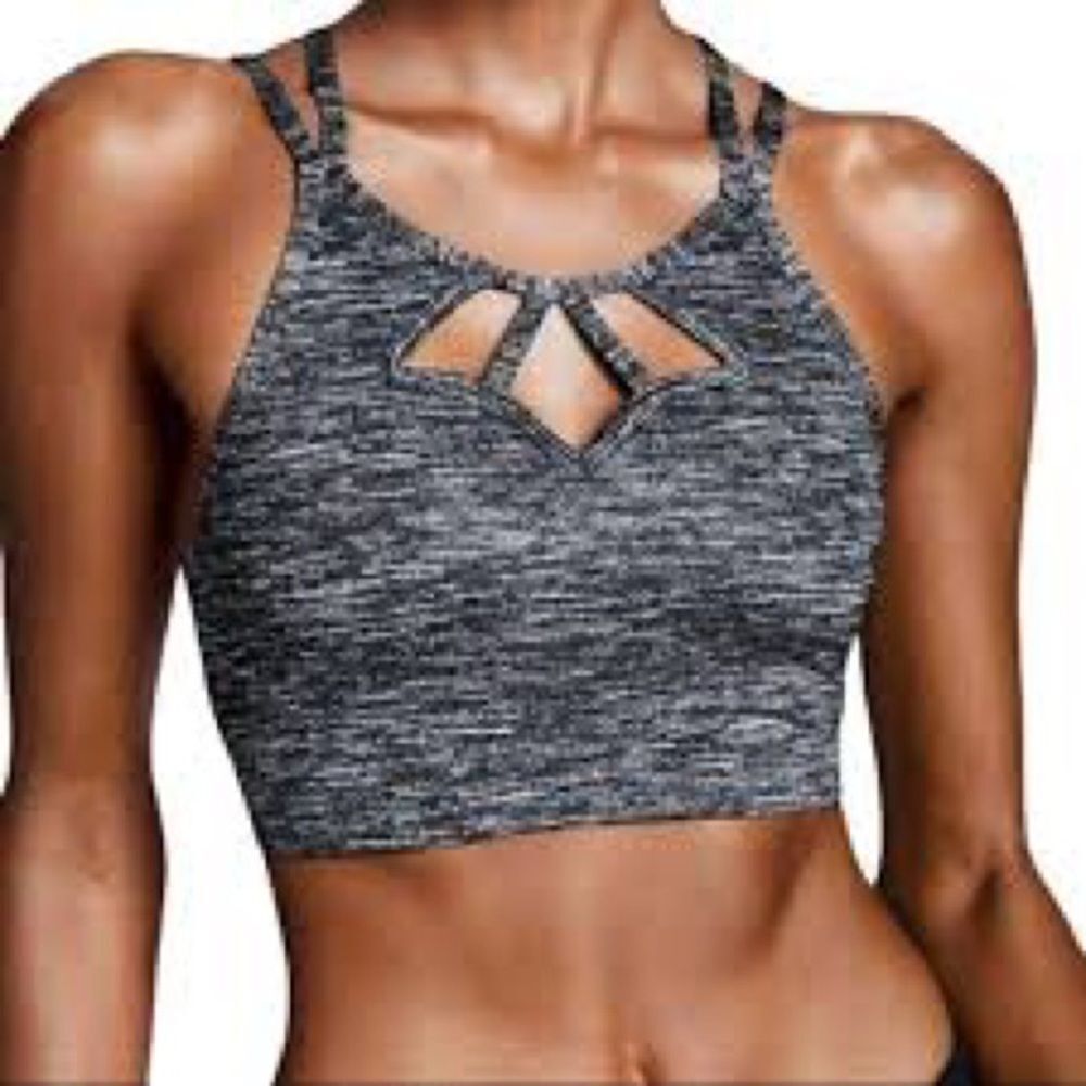 Victoria Sport The Show-Off Sports Bra Womens Small Space Dye Cut Out Strappy